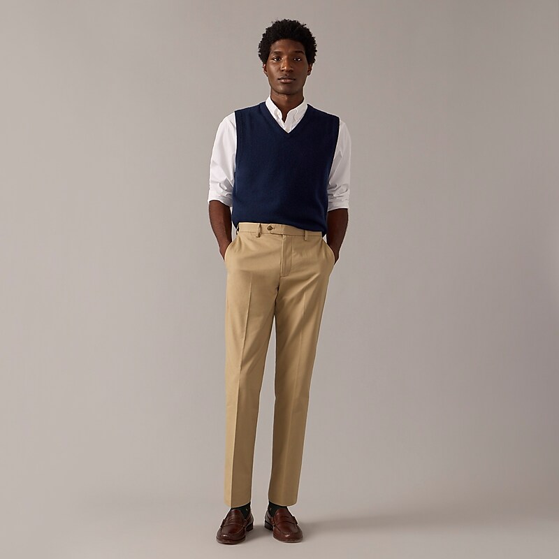 Khaki J.Crew Bowery dress pant in stretch chino | J.Crew Factory | PRHAJ9367