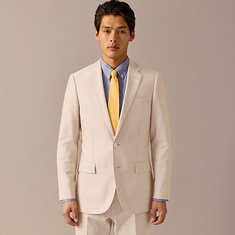 Khaki J.Crew Ludlow Slim-fit suit jacket in Portuguese cotton oxford | J.Crew Factory | XNMUK8761