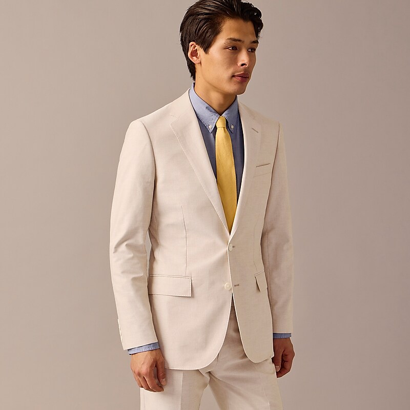 Khaki J.Crew Ludlow Slim-fit suit jacket in Portuguese cotton oxford | J.Crew Factory | XNMUK8761