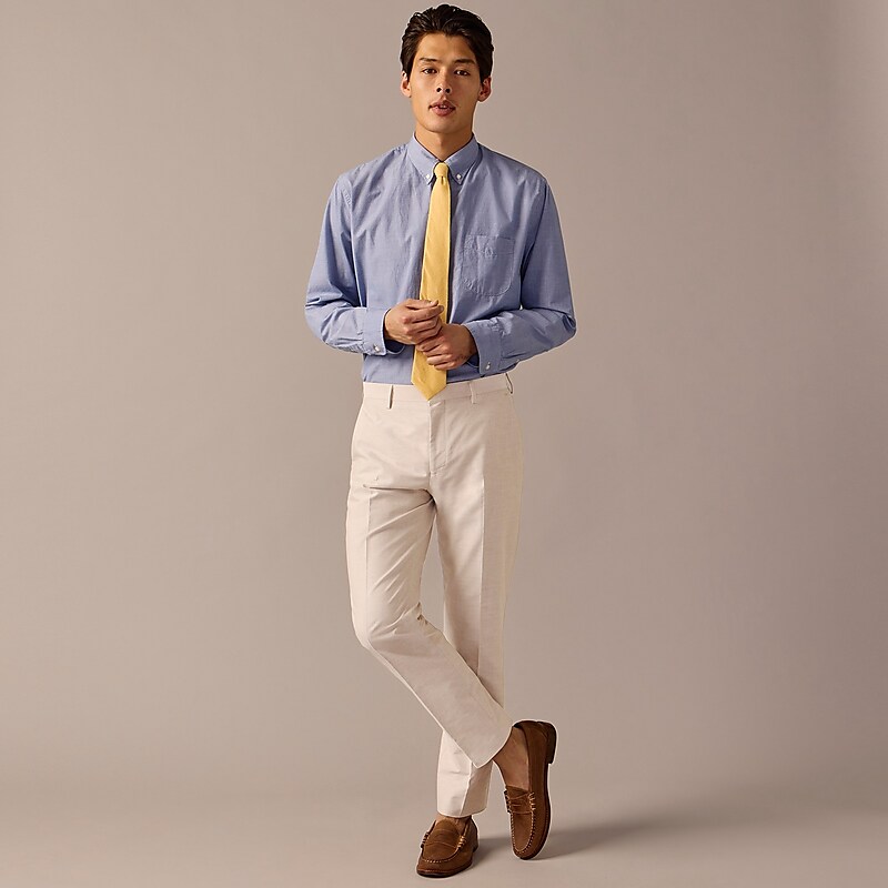 Khaki J.Crew Ludlow Slim-fit suit pant in Portuguese cotton oxford | J.Crew Factory | FWPZI4893