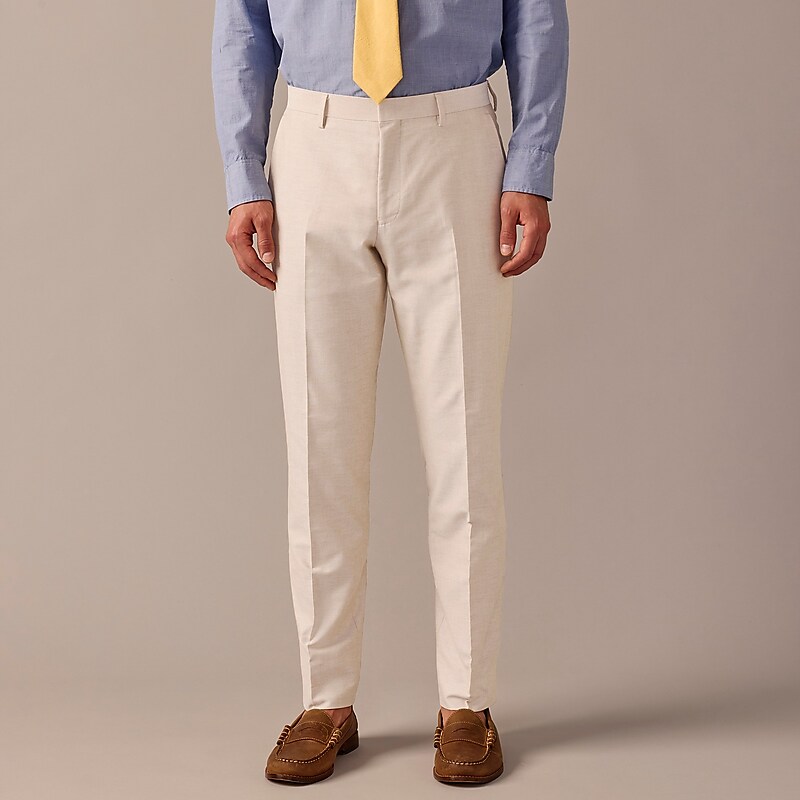 Khaki J.Crew Ludlow Slim-fit suit pant in Portuguese cotton oxford | J.Crew Factory | FWPZI4893