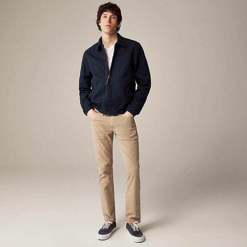 Khaki Straw J.Crew 484 Slim-fit garment-dyed five-pocket pant | J.Crew Factory | NJYIF3460