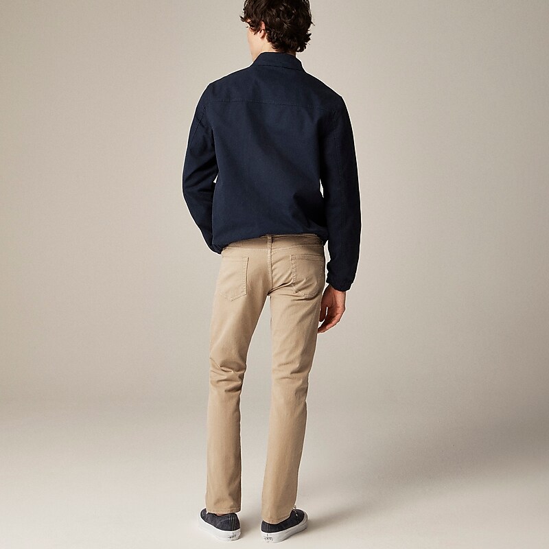 Khaki Straw J.Crew 484 Slim-fit garment-dyed five-pocket pant | J.Crew Factory | NJYIF3460