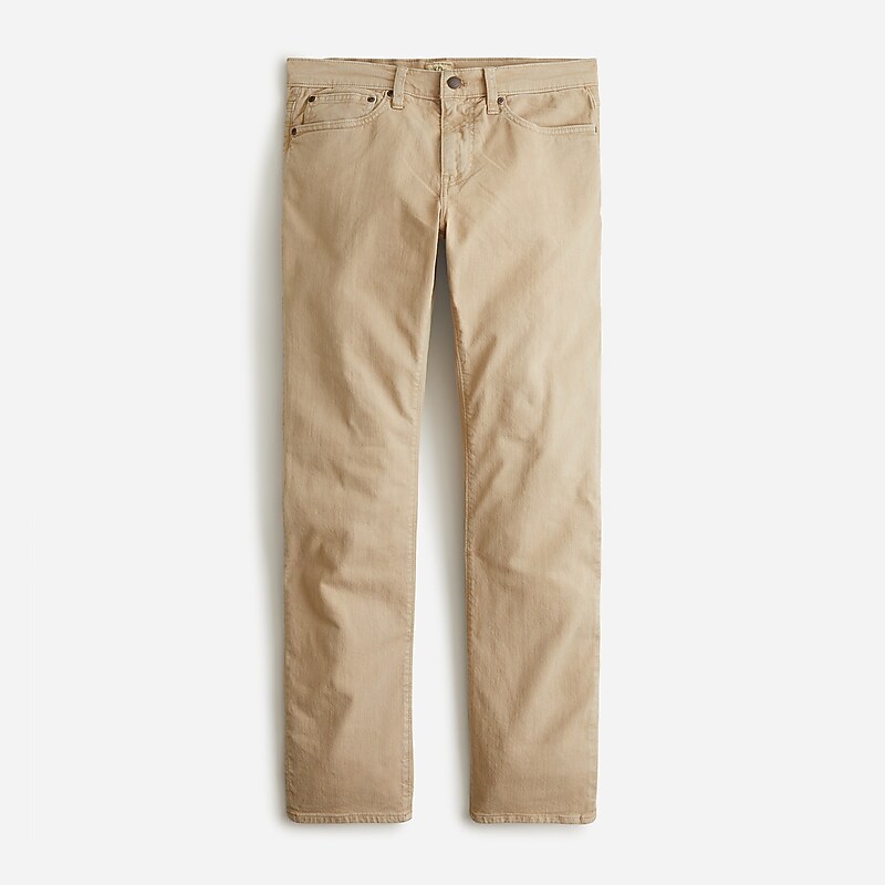 Khaki Straw J.Crew 484 Slim-fit garment-dyed five-pocket pant | J.Crew Factory | NJYIF3460