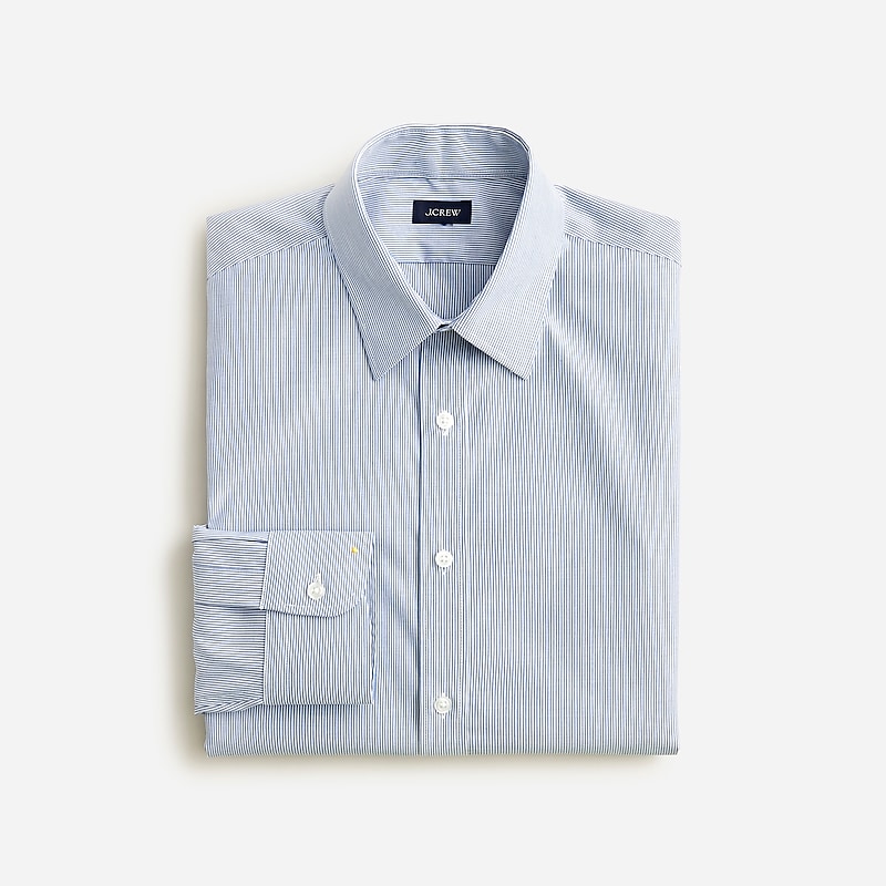 Konrad Stripe Blue Whit J.Crew Bowery wrinkle-free dress shirt with point collar | J.Crew Factory | UOZVW3106