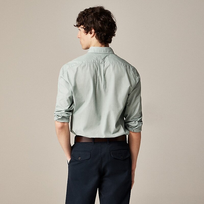 Lamppost Green Eoe J.Crew Secret Wash cotton poplin shirt | J.Crew Factory | YUPNI1698