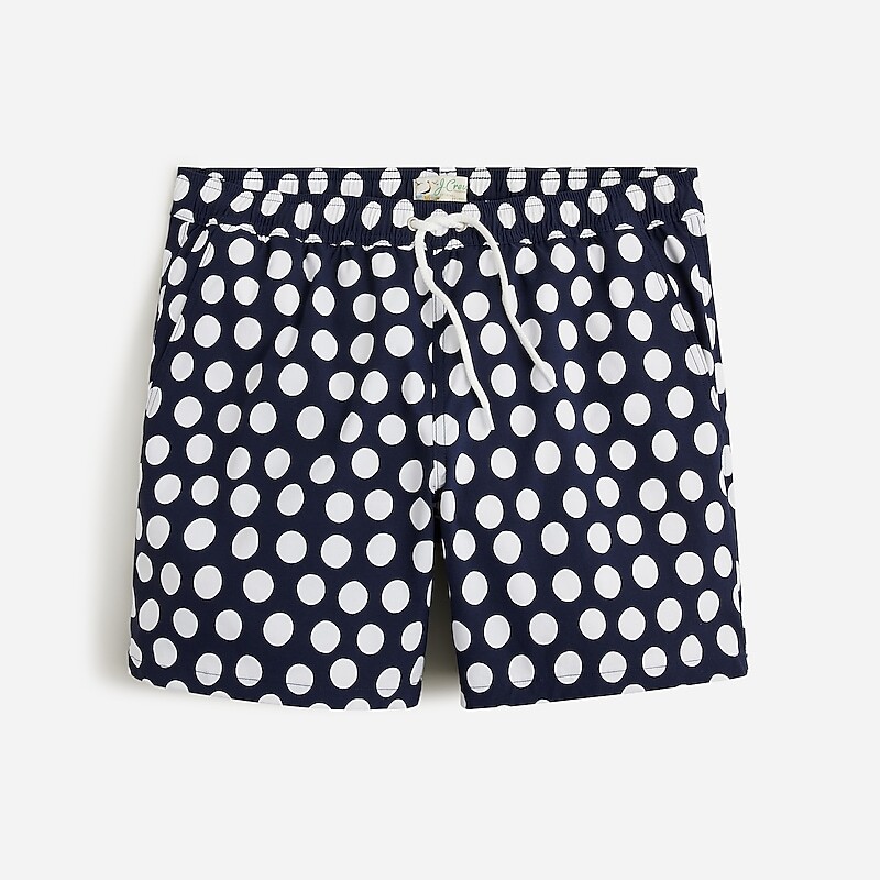 Large Polka Dot Navy Wh J.Crew 6\