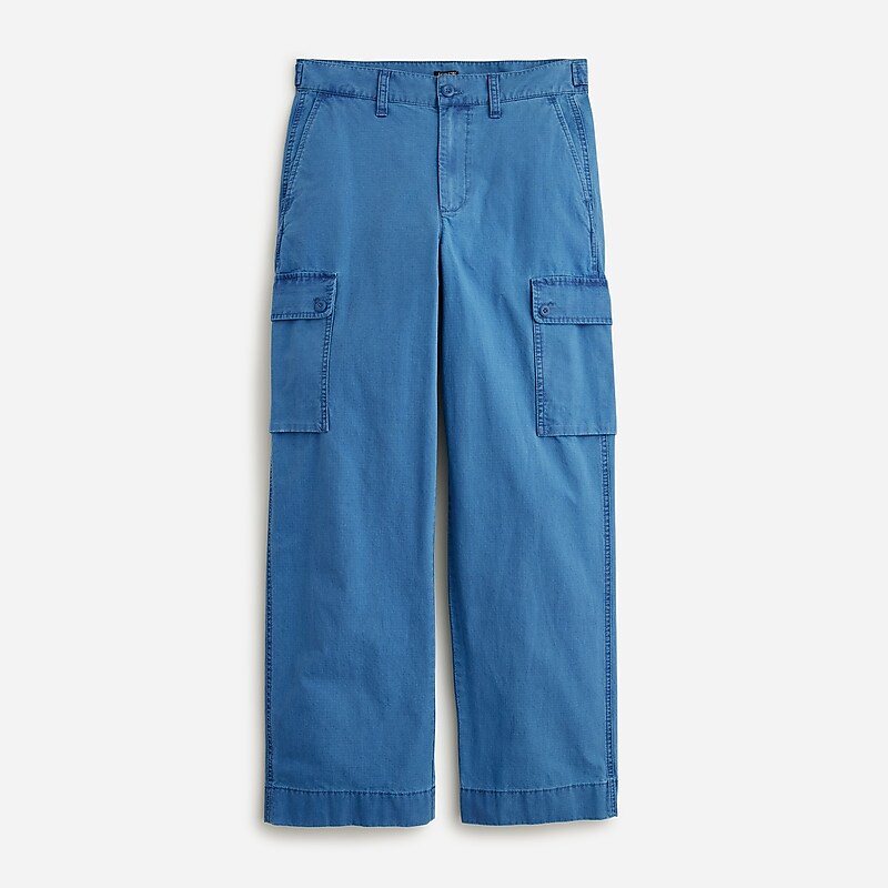 Light Bleach Wash J.Crew Cargo pant in indigo ripstop cotton | J.Crew Factory | GZJUM7921