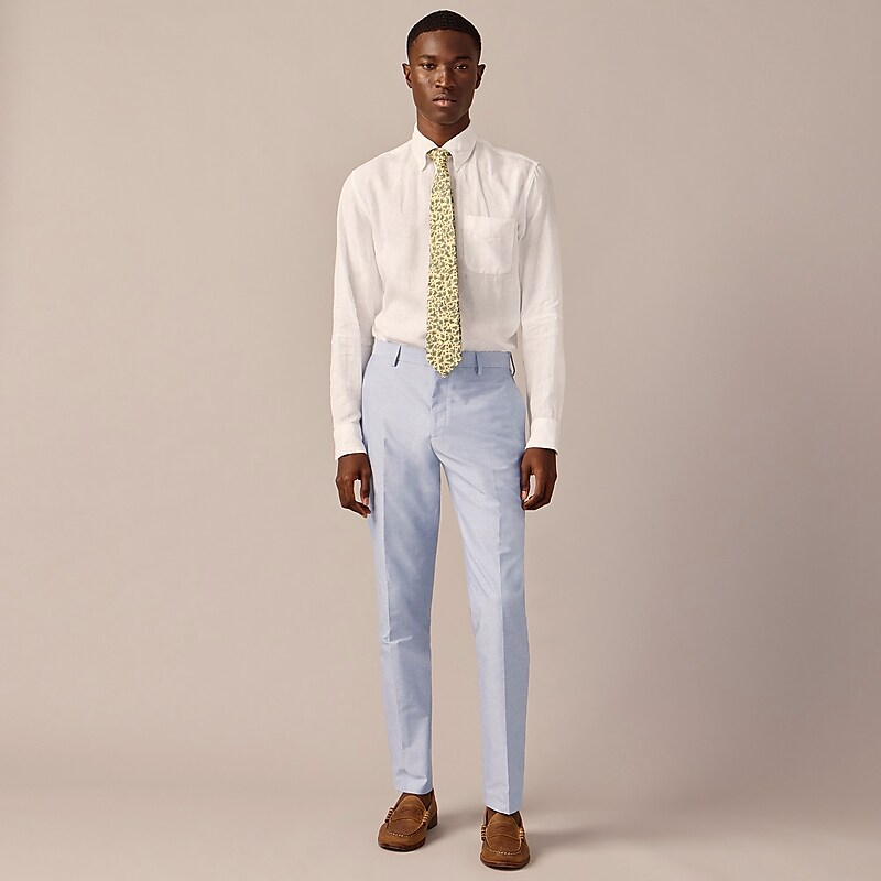 Light Blue J.Crew Ludlow Slim-fit suit pant in Portuguese cotton oxford | J.Crew Factory | SMBCY1062