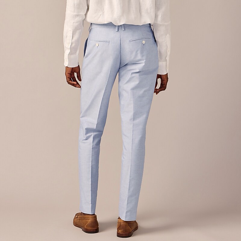 Light Blue J.Crew Ludlow Slim-fit suit pant in Portuguese cotton oxford | J.Crew Factory | SMBCY1062