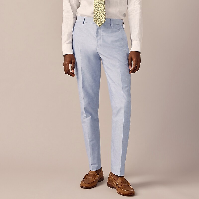 Light Blue J.Crew Ludlow Slim-fit suit pant in Portuguese cotton oxford | J.Crew Factory | SMBCY1062