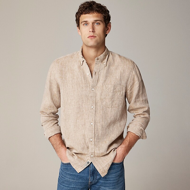 Light Cedar J.Crew Baird McNutt Irish linen shirt | J.Crew Factory | EASOI1038