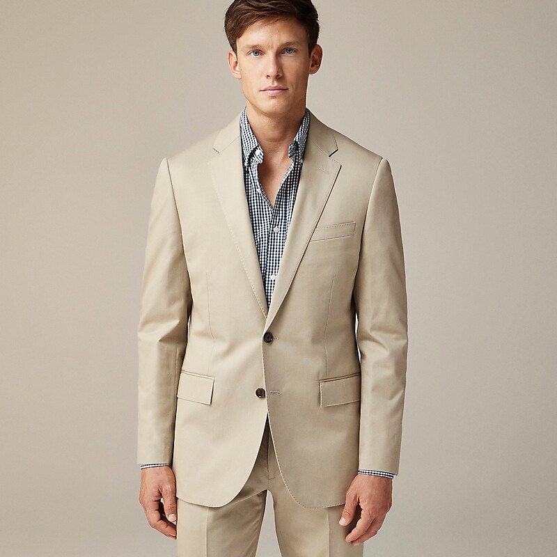 Light Khaki J.Crew Ludlow Slim-fit suit jacket in Italian chino | J.Crew Factory | CVRSZ8917