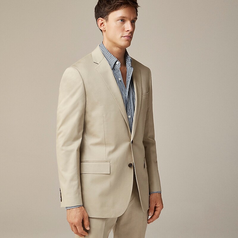 Light Khaki J.Crew Ludlow Slim-fit suit jacket in Italian chino | J.Crew Factory | CVRSZ8917