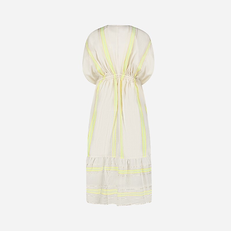 Light Yellow J.Crew lemlem Leila plunge-neck dress | J.Crew Factory | LCWNP9238