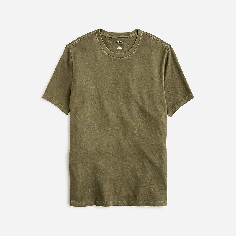 Loden Green J.Crew Hemp-organic cotton blend T-shirt | J.Crew Factory | POWQC3879