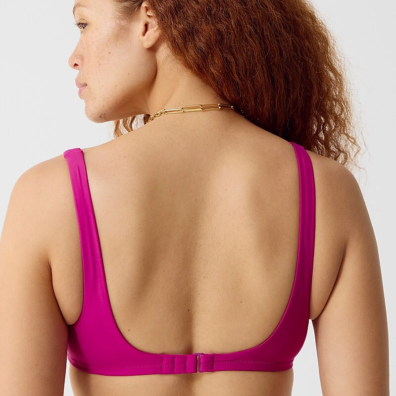 Magenta Orchid J.Crew Squareneck bikini top | J.Crew Factory | MVEWN4095