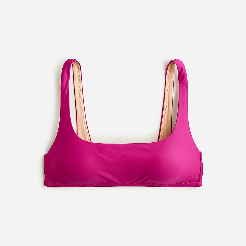 Magenta Orchid J.Crew Squareneck bikini top | J.Crew Factory | MVEWN4095