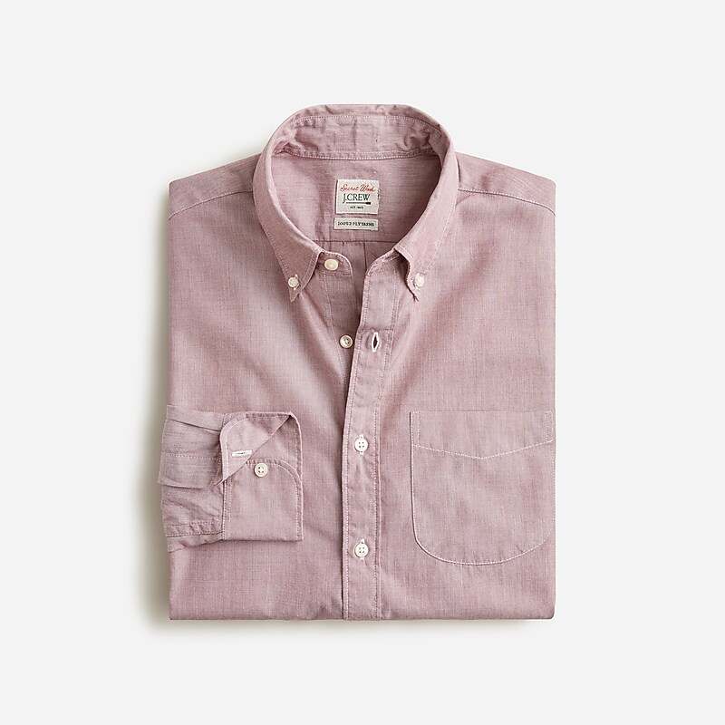 Maroon Eoe J.Crew Secret Wash cotton poplin shirt | J.Crew Factory | HNOPG6284