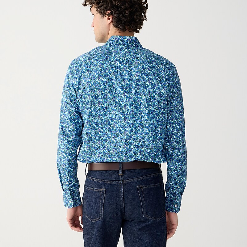 Meadow Floral Blues J.Crew Secret Wash cotton poplin shirt | J.Crew Factory | LZGOS4109