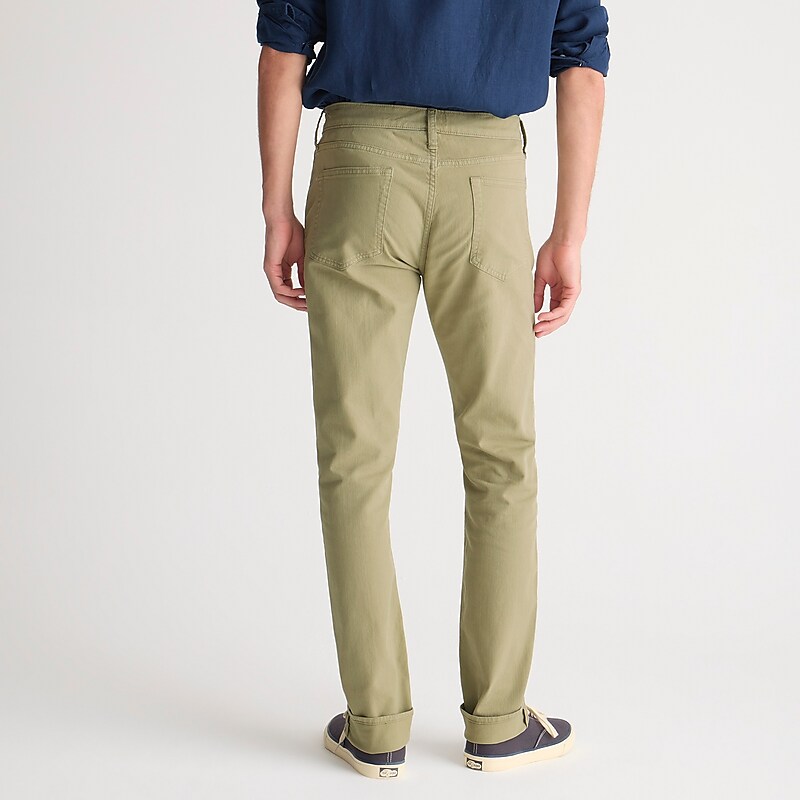 Military Green J.Crew 484 Slim-fit garment-dyed five-pocket pant | J.Crew Factory | QYSPN6318