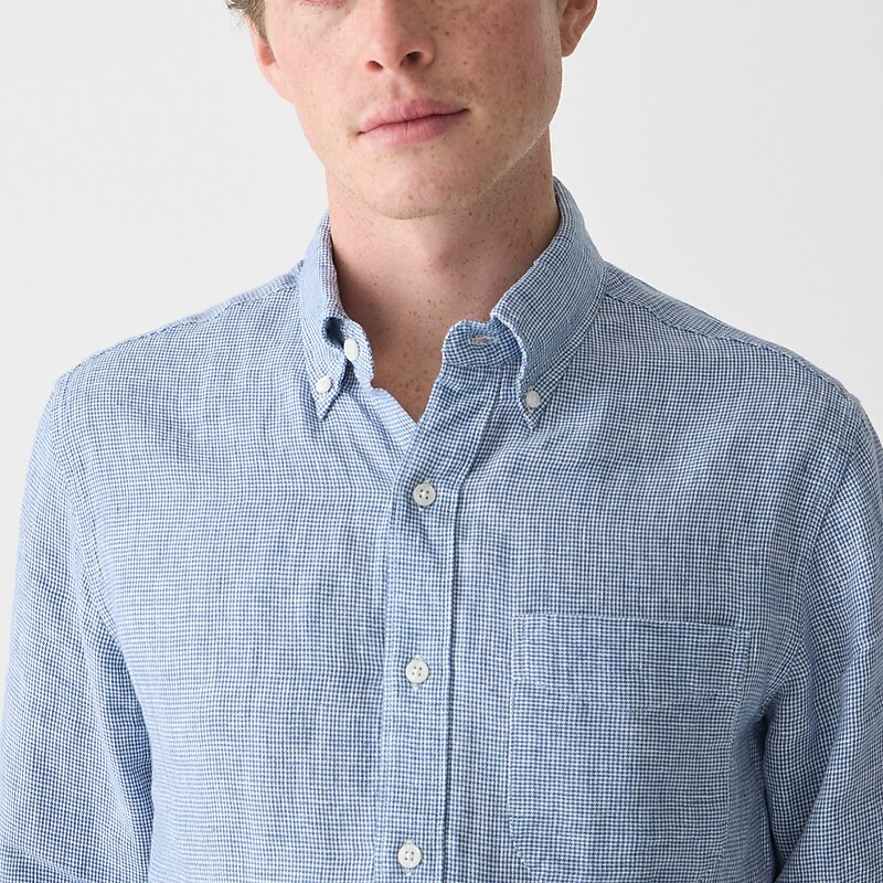 Mini Houndstooth Spring J.Crew Baird McNutt Irish linen shirt | J.Crew Factory | SJCRU4189