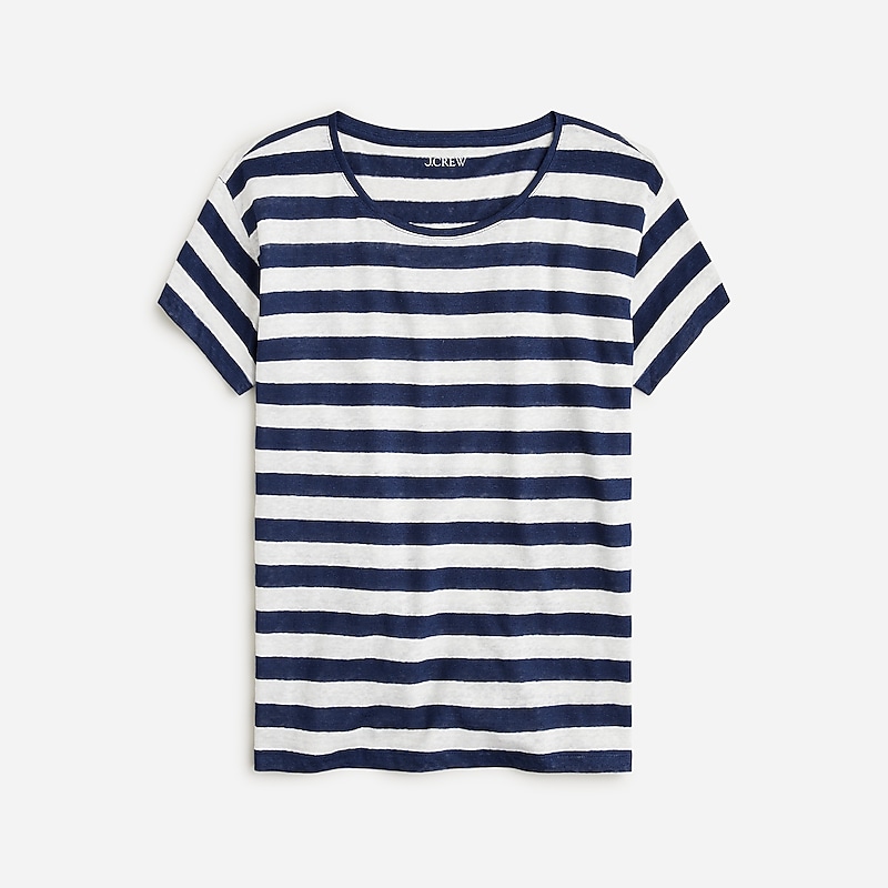 Montauk Stripe A Evenin J.Crew Relaxed linen T-shirt | J.Crew Factory | QMAYD3156