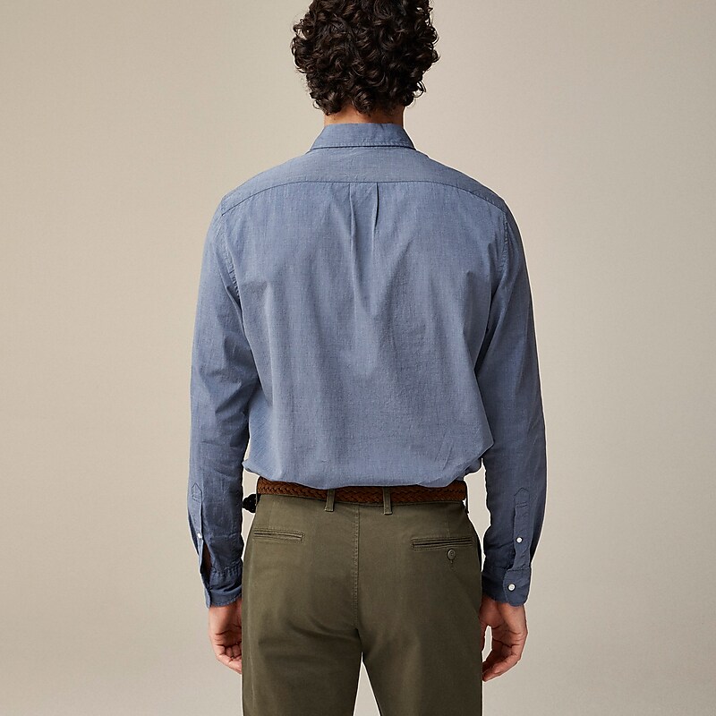 Montclair Navy J.Crew Secret Wash cotton poplin shirt | J.Crew Factory | XQSAH9783