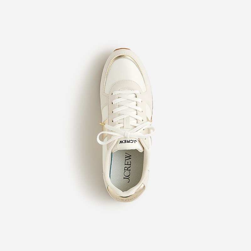 Mountain Ivory Gold J.Crew trainers in metallic colorblock | J.Crew Factory | WZIQH9386