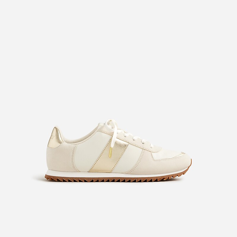 Mountain Ivory Gold J.Crew trainers in metallic colorblock | J.Crew Factory | WZIQH9386