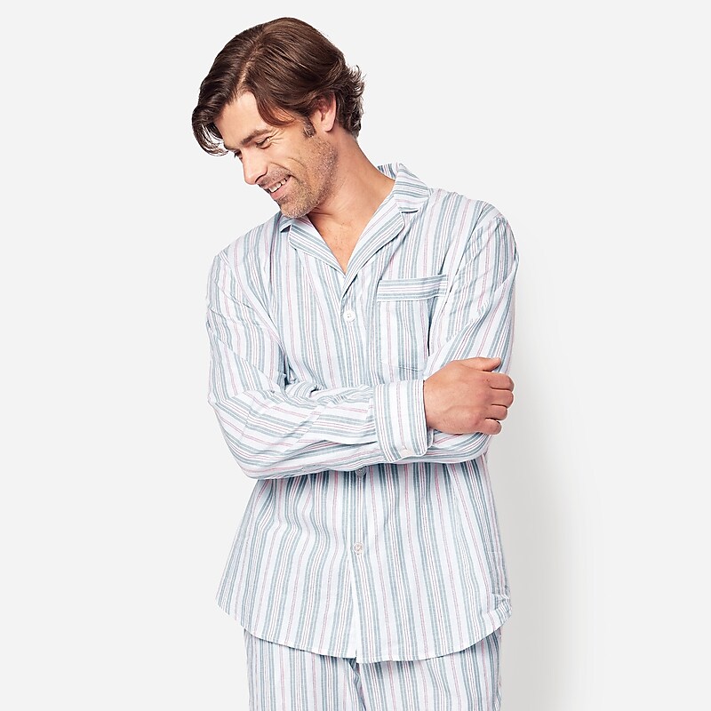 Multi J.Crew Petite Plume™ pajama set in vintage french stripe | J.Crew Factory | CODTG3042