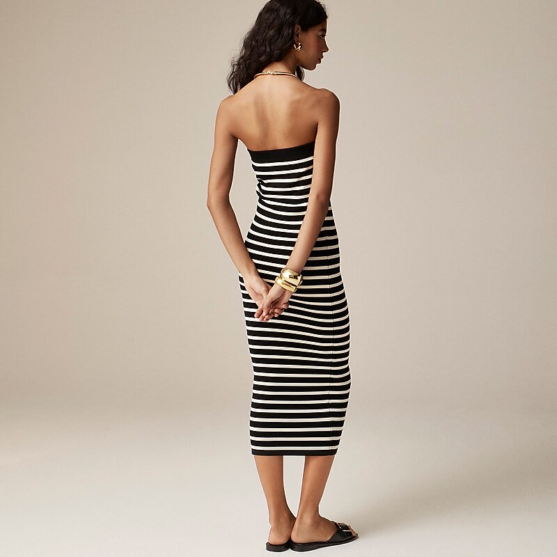 Natural Black J.Crew Cyan strapless sweater-dress in stripe | J.Crew Factory | AKMIH6271