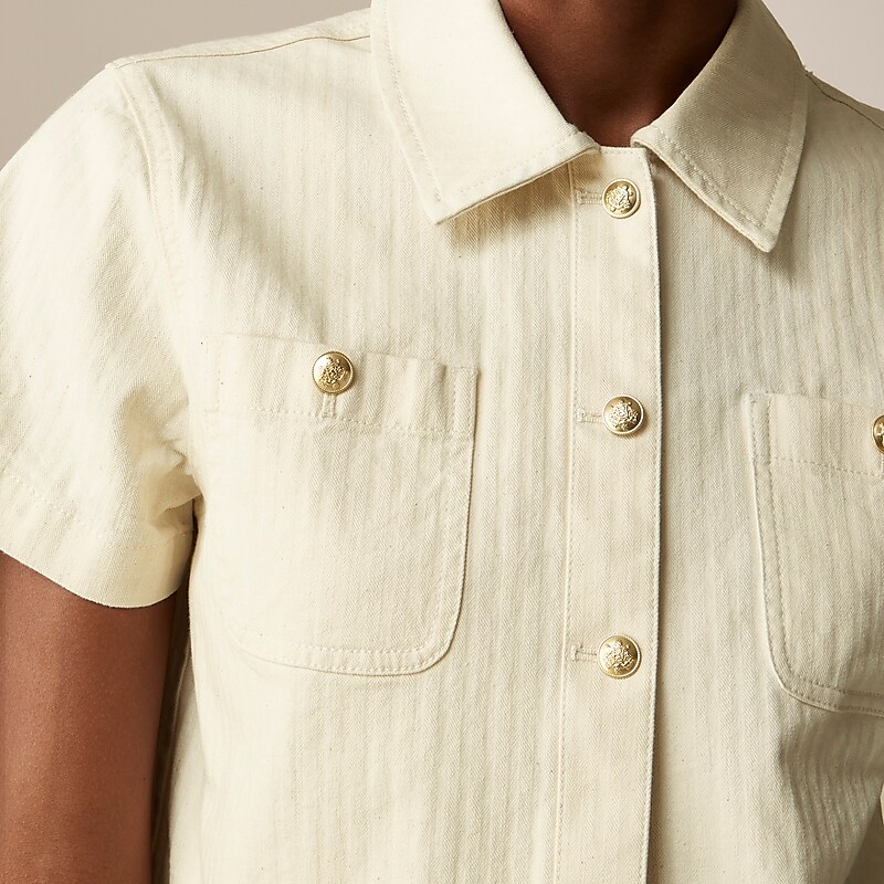 Natural Denim Wash J.Crew Denim button-up top | J.Crew Factory | GKEJN5132