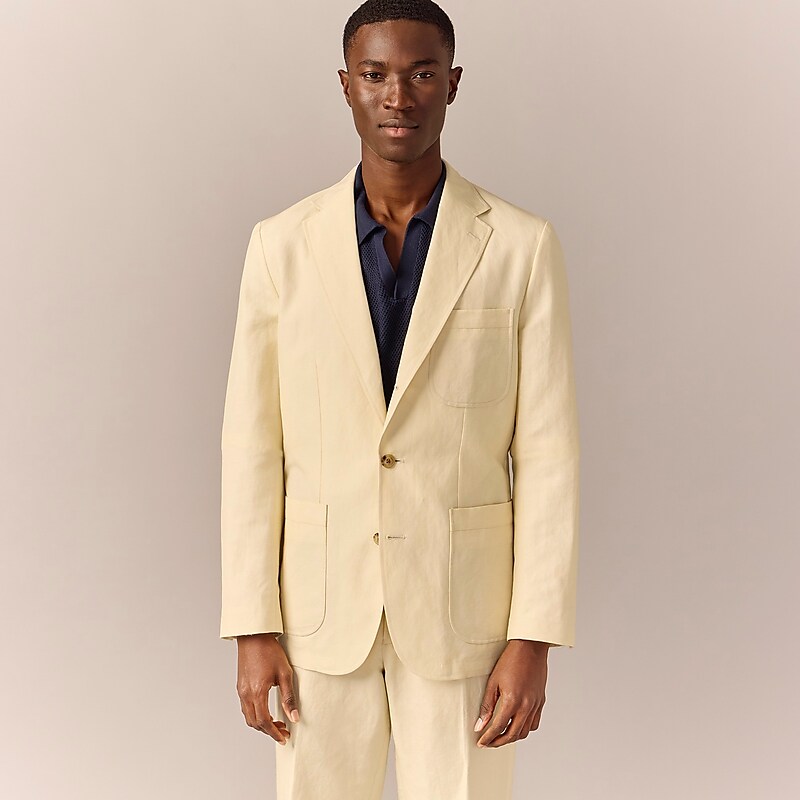 Natural J.Crew Crosby Classic-fit suit jacket in Italian linen-cotton blend | J.Crew Factory | ITLVX0321