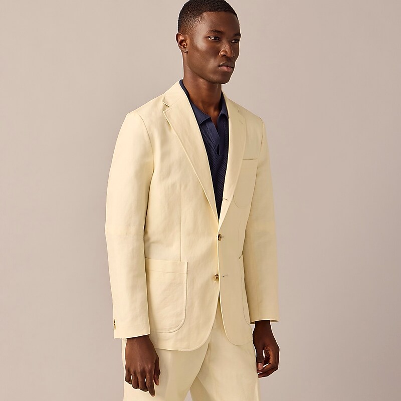 Natural J.Crew Crosby Classic-fit suit jacket in Italian linen-cotton blend | J.Crew Factory | ITLVX0321