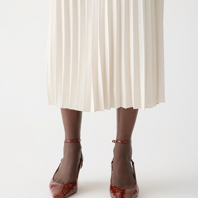 Natural J.Crew Gwyneth pleated slip skirt | J.Crew Factory | IMYHZ9615