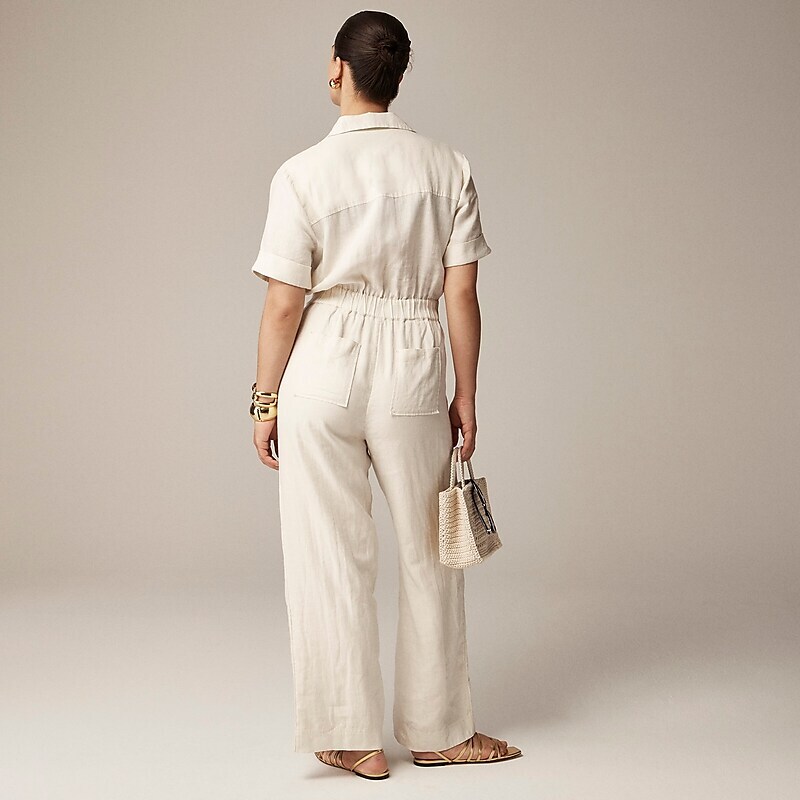 Natural J.Crew Linen jumpsuit | J.Crew Factory | XTRCG7259