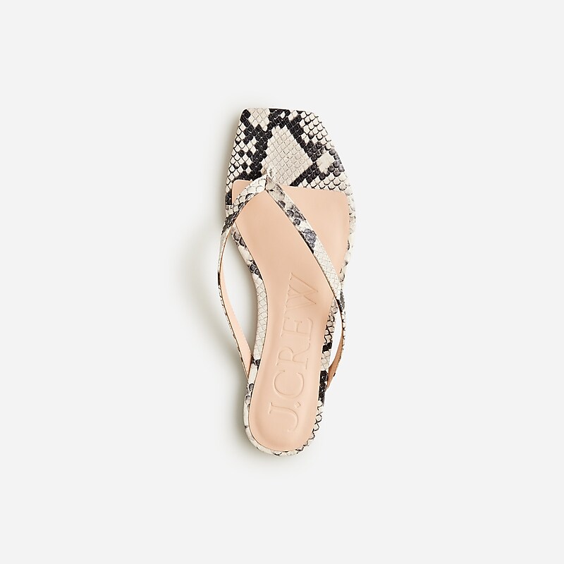 Natural J.Crew New Capri thong sandals in snake-embossed leather | J.Crew Factory | AMGBU4859