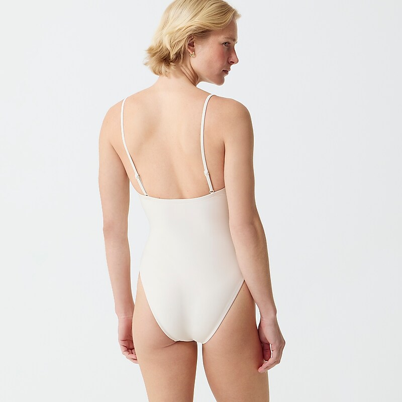 Natural J.Crew Squareneck one-piece swimsuit | J.Crew Factory | WIDYB2681