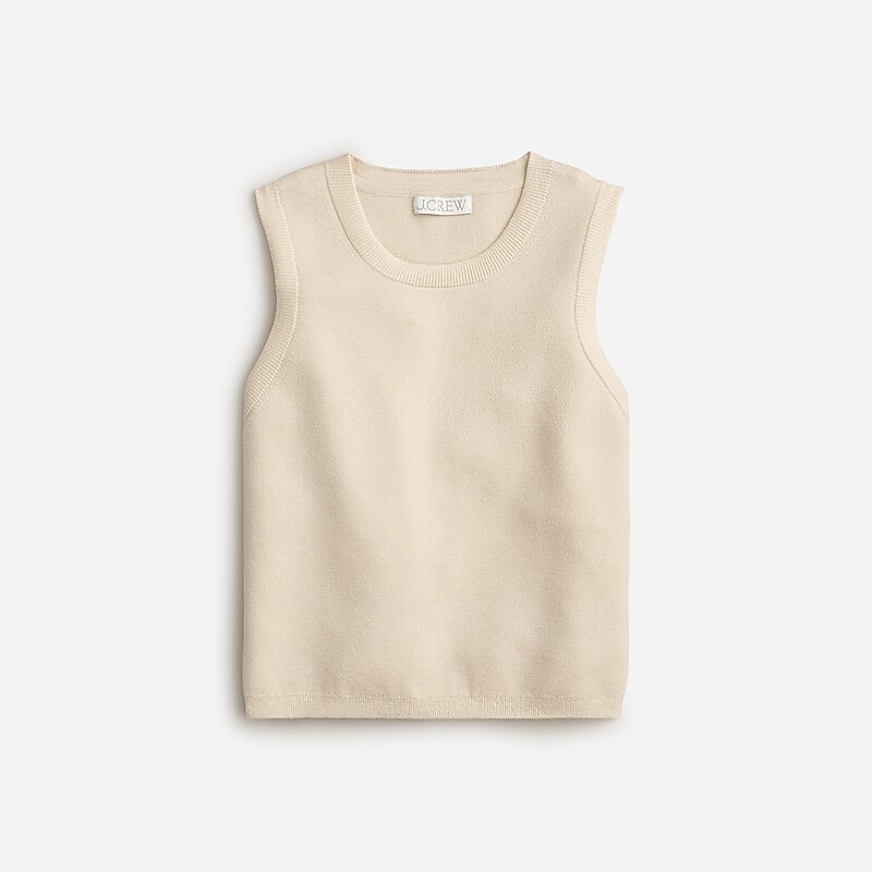 Natural J.Crew Sweater shell in TENCEL™ lyocell blend. | J.Crew Factory | MVGOS2589