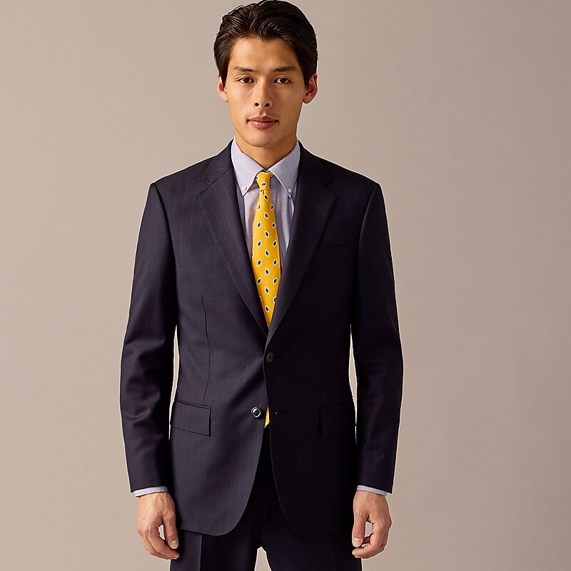 Navy Chalkstripe J.Crew Crosby Classic-fit suit jacket in Italian wool | J.Crew Factory | JMZQC1037