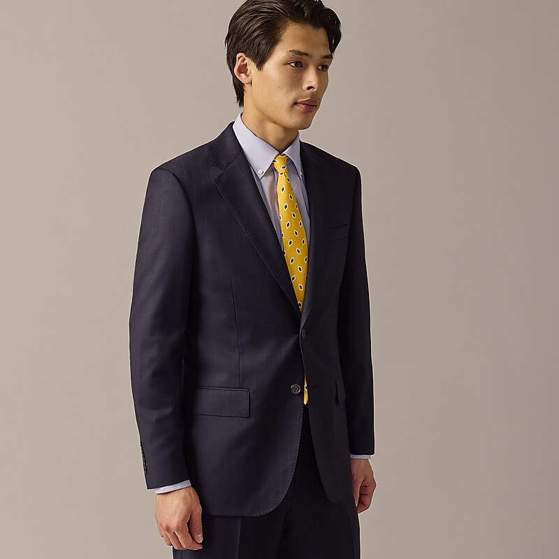 Navy Chalkstripe J.Crew Crosby Classic-fit suit jacket in Italian wool | J.Crew Factory | JMZQC1037