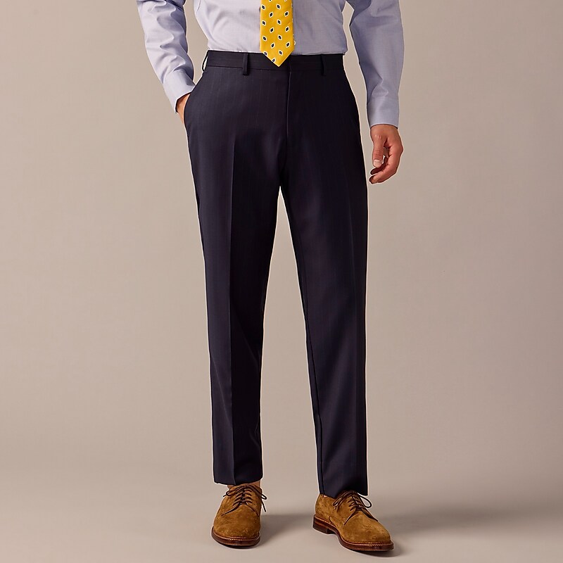 Navy Chalkstripe J.Crew Crosby Classic-fit suit pant in Italian wool | J.Crew Factory | MVARX0958