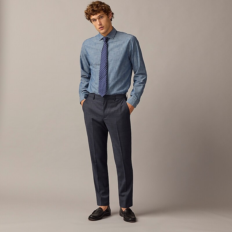 Navy Glen J.Crew Bowery dress pant in stretch wool blend | J.Crew Factory | KRZGN6590