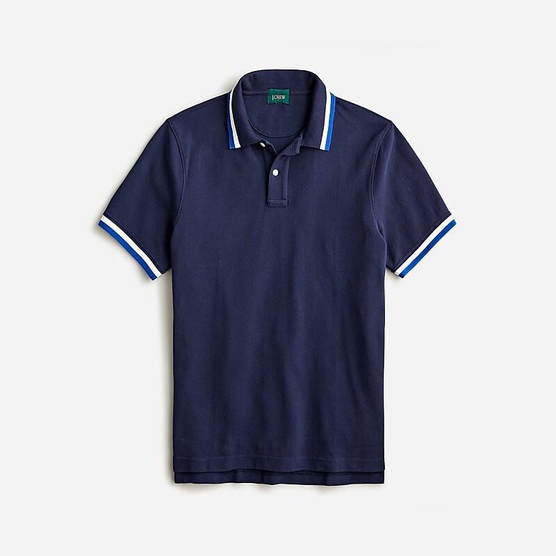 Navy Ivory Royal J.Crew Classic piqué polo shirt | J.Crew Factory | WCMUA4857