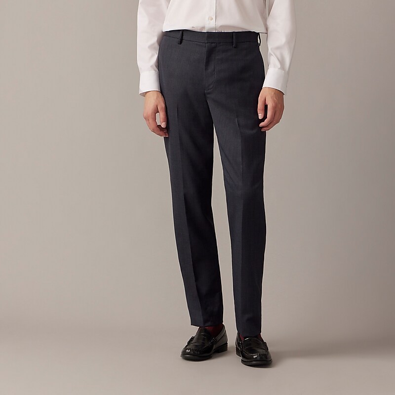 Navy J.Crew Bowery dress pant in stretch wool-blend oxford | J.Crew Factory | WHKEX9480