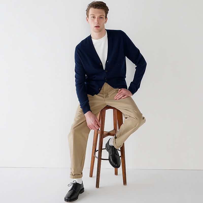 Navy J.Crew Cashmere V-neck cardigan sweater | J.Crew Factory | DTXEQ6317