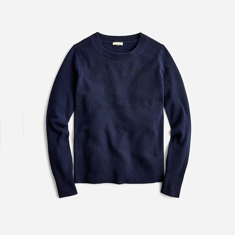 Navy J.Crew Cashmere classic-fit crewneck sweater | J.Crew Factory | RTPHF3872