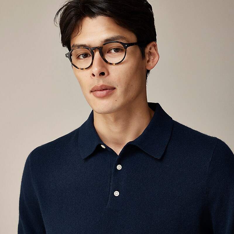 Navy J.Crew Cashmere collared sweater-polo | J.Crew Factory | FUYEK4108