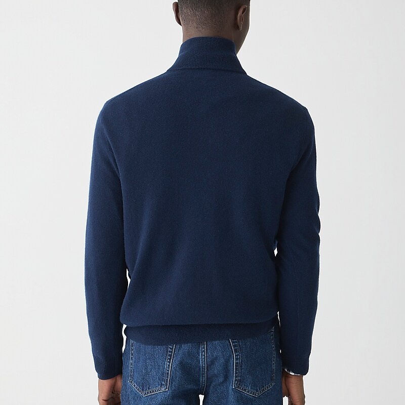 Navy J.Crew Cashmere half-zip sweater | J.Crew Factory | BPZAF5461